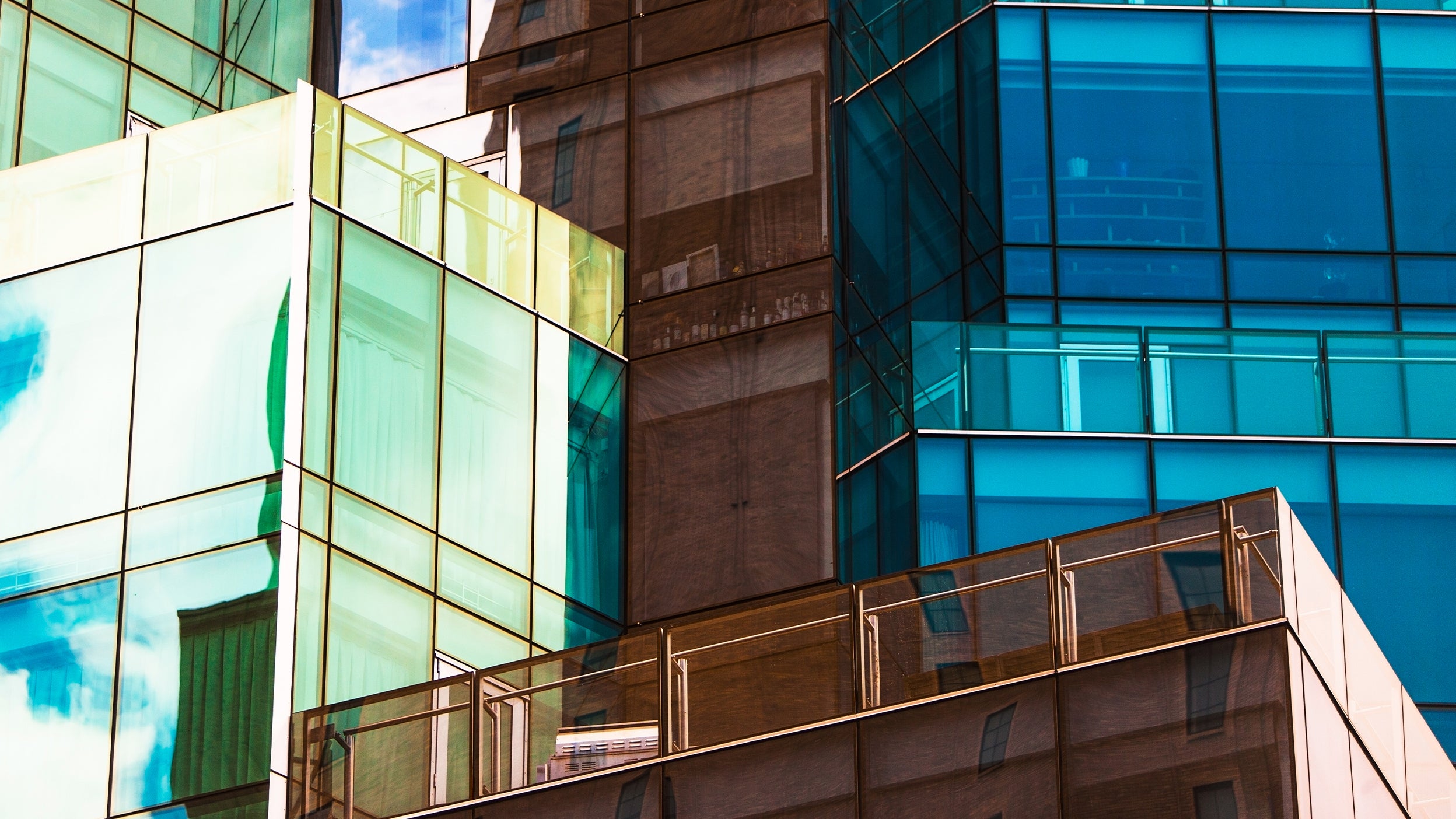 buildings reflecting